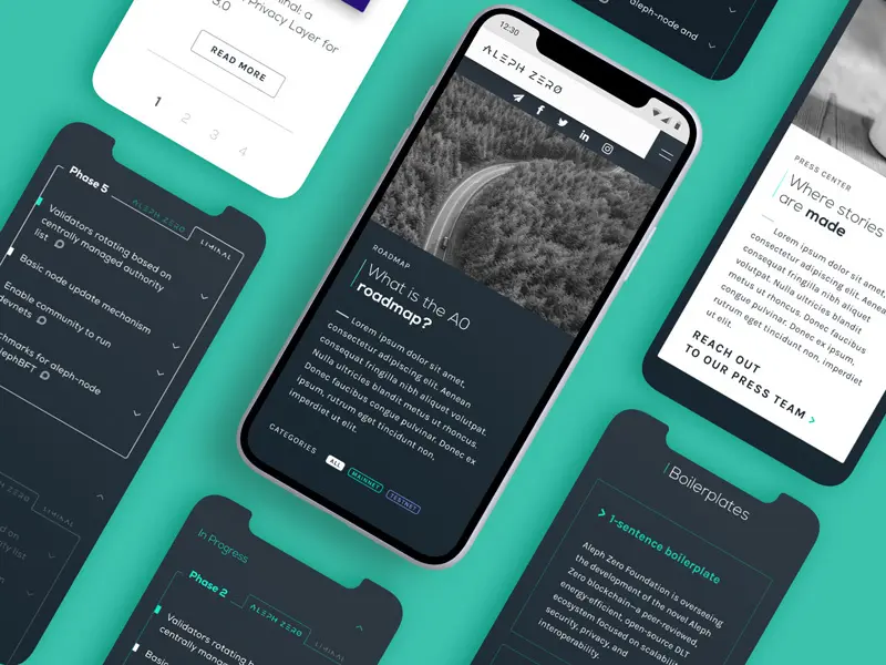 Aleph Zero Mobile Screens