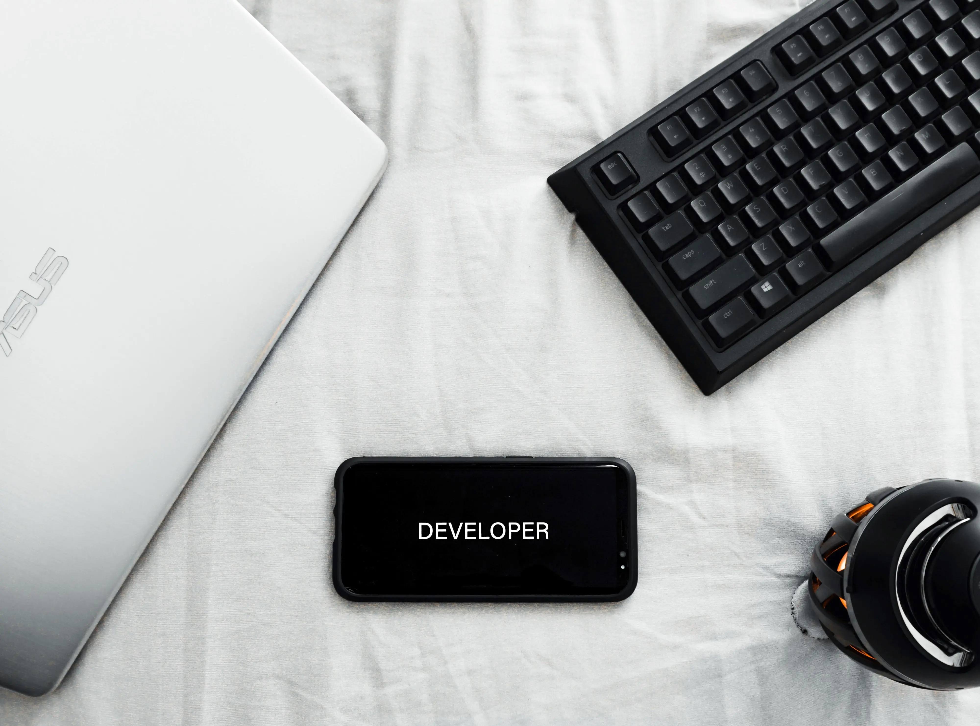 phone with the text developer displayed